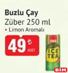 ZÜBER BUZLU SOĞUK ÇAY 250 ML fiyat ve kampanya bilgisi